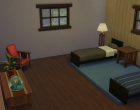 Sims 4 Outdoor Leben Waldzuflucht Obergeschoss SChlafzimmer 2