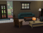 Sims 4 Outdoor Leben Waldzuflucht Untergeschoss Wohnzimmer